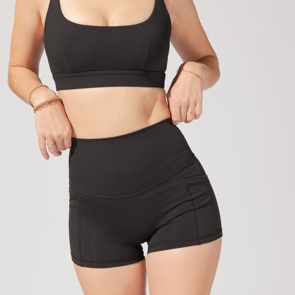 POPFLEX Pants - Popflex Supersculpt™ Booty Short Black Mini Short Women's Medium